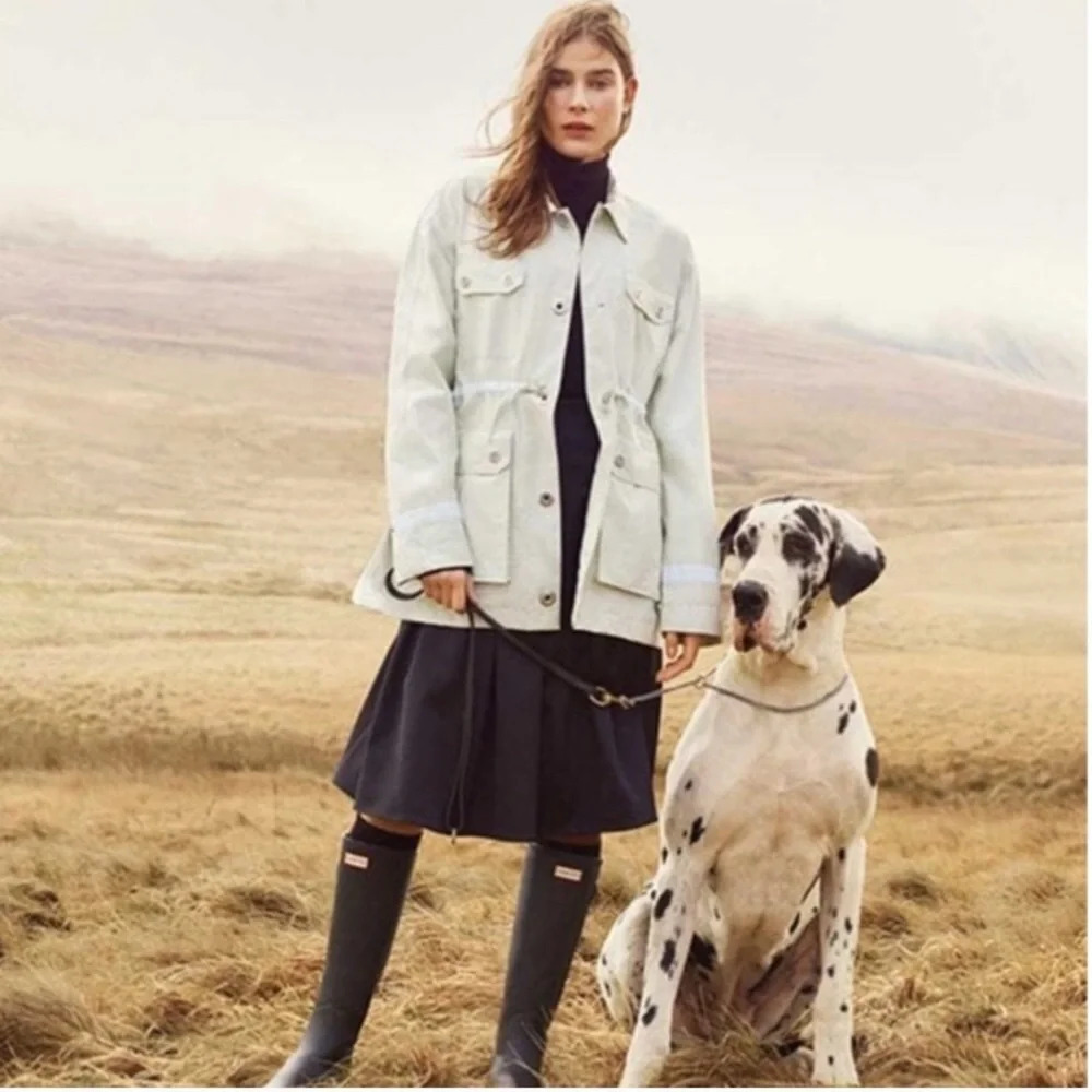 New HUNTER Boots Green Rain Utility Jacket Size Small